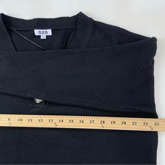 525 American Women's Black V Neck Long Sleeve Oversized Sweater Size Large - Picture 6 of 7